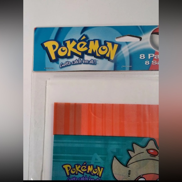 Pokemon Party Gift Bags Set of 8 Vintage 2000 NOS Original American Greet 6.5x9 - Picture 4 of 11